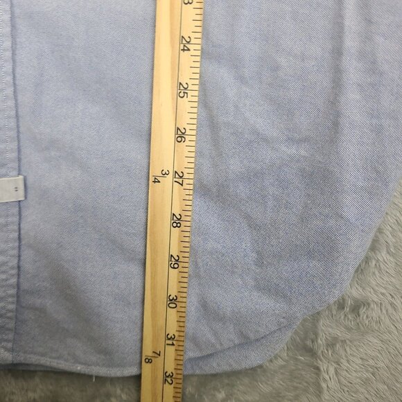 Ralph Lauren Mens 17 / 35 Blue Button Down Shirt Long Sleeves Full‎ Color Pony - Picture 3 of 7